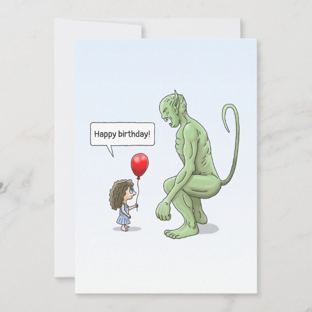 Tarjeta El Chica y el Gran Goblin Verde (Anverso)