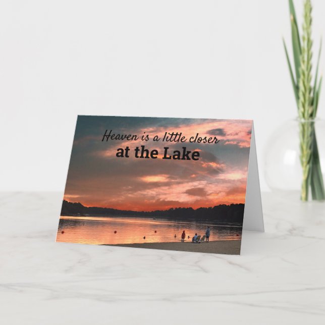 Tarjeta El cielo está un poco más cerca del lago (Anverso)