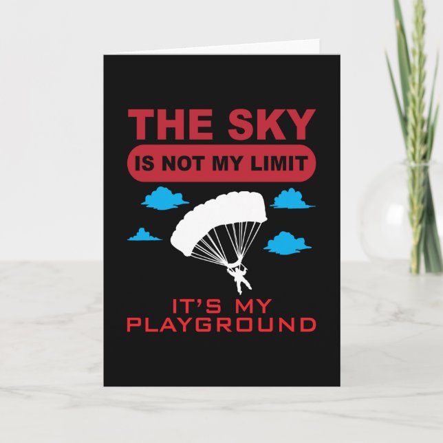 Tarjeta El Cielo No Es Mi Límite De Skydiver Skydiver (Anverso)