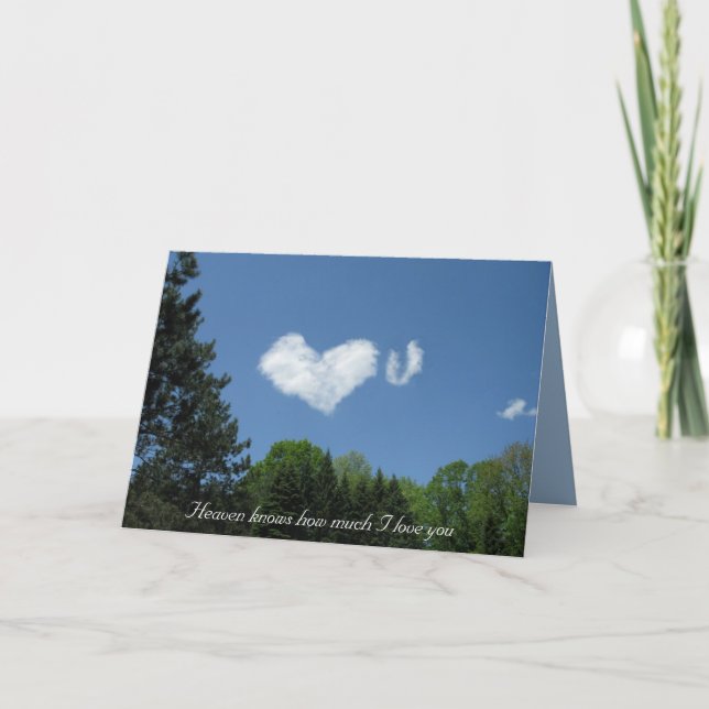 Tarjeta El cielo sabe cuánto te amo (Anverso)