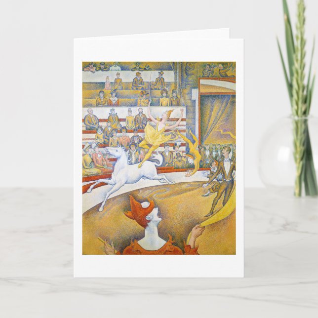 Tarjeta El circo, Seurat (Anverso)
