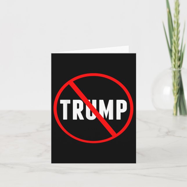 Tarjeta El círculo rojo anti Trump X político (Anverso)