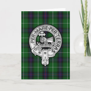 Tarjeta El clan MacDonald del Escudo y el tartán de las is