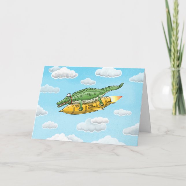 Tarjeta El Cocodrilo Cohete (Anverso)