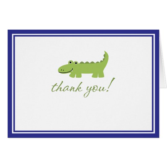 Tarjeta El cocodrilo de muy buen gusto le agradece