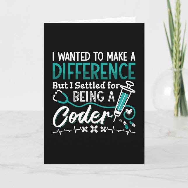 Tarjeta El Codificador Médico Es Un Programador De Codific (Anverso)