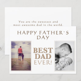 Tarjeta El Collage de fotos moderno mejor papá del día del