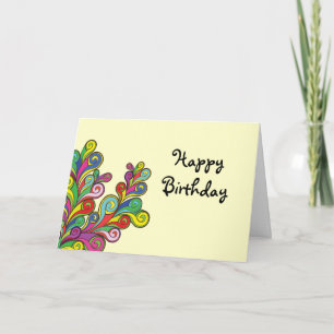 Tarjeta El color agita feliz cumpleaños
