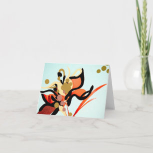 Tarjeta El color azul florece