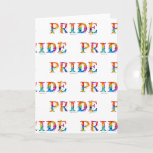 Tarjeta El colorido y creativo texto temático del Orgullo