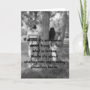 Tarjeta El comenzar encima y perdón del pasado