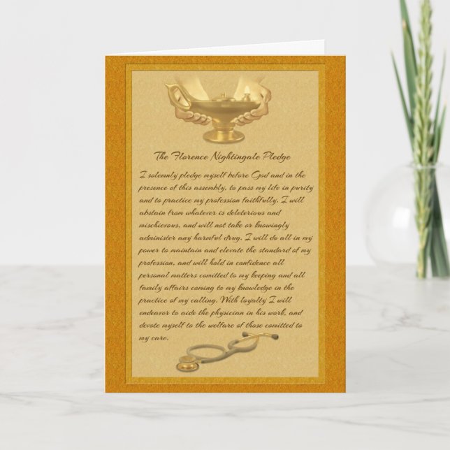 Tarjeta El compromiso de Florence Nightingale (Anverso)