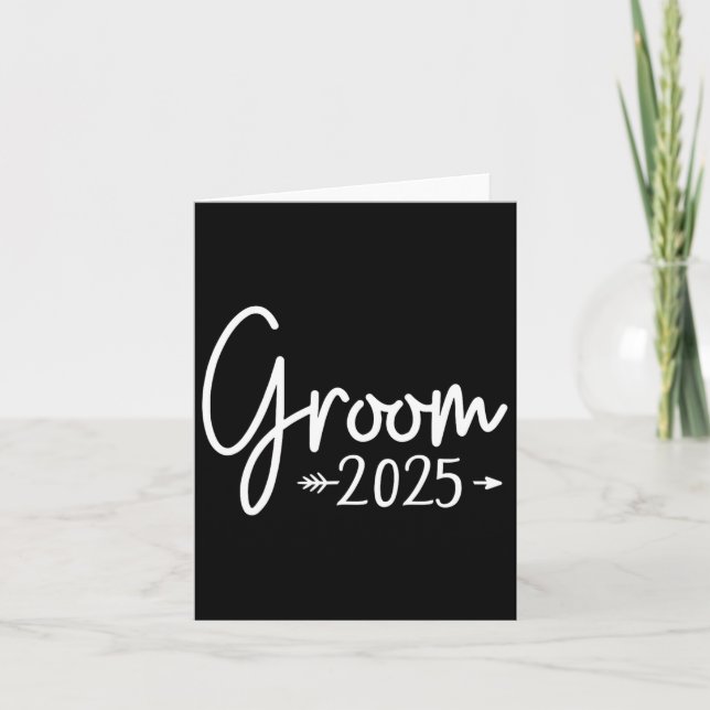 Tarjeta El compromiso de los Bodas casados con Groom Est 2 (Anverso)