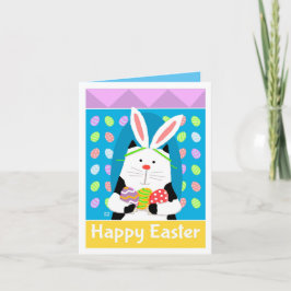 Tarjeta ¡El conejito gatito de Pascua!