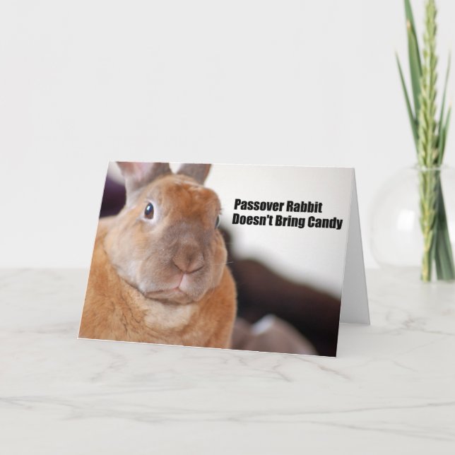 Tarjeta El conejo del Passover dice (Anverso)
