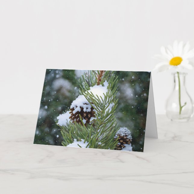 Tarjeta El cono de la nieve en el feriado de los Navidades (Planta pequeña)