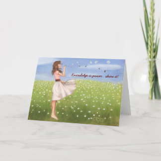 Tarjeta ¡El conocimiento es parte del poder… él!