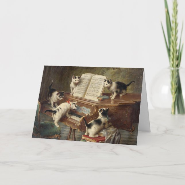 Tarjeta El considerando de los gatitos | Carl Reichert (Anverso)