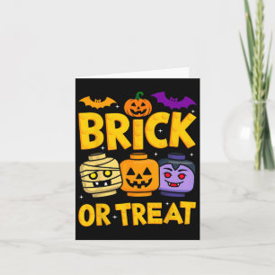 Tarjeta El Constructor Maestro De Halloween De Ladrillo O