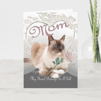 Tarjeta El corazón de Ragdoll pertenece a una muñeca