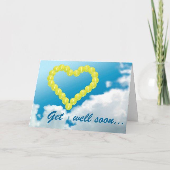 Tarjeta El corazón del tenis consigue pronto personalizado (Anverso)