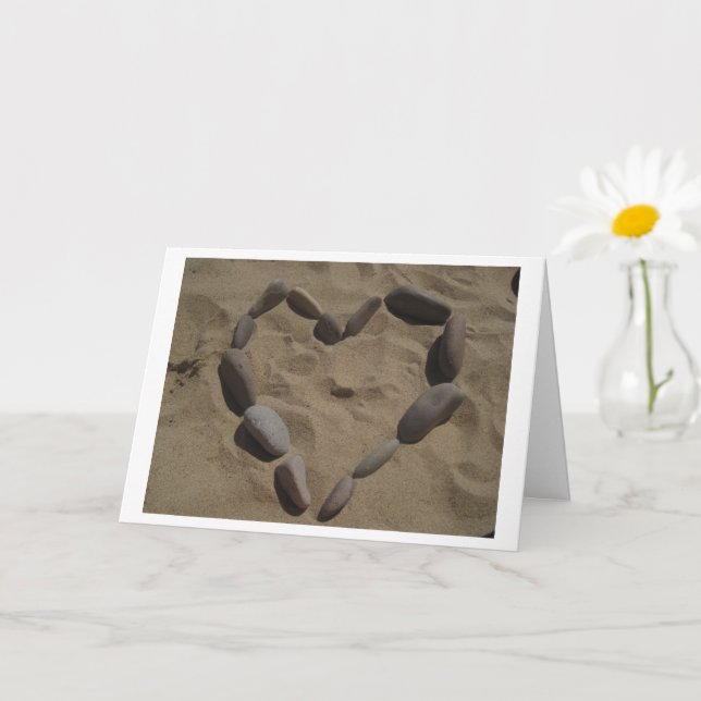 Tarjeta El corazón hecho de la simpatía de Rocks (Planta pequeña)