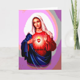 Tarjeta El corazón inmaculado de la Virgen María