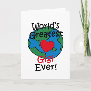Tarjeta El corazón más grande de Gigi del mundo