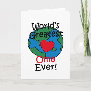 Tarjeta El corazón más grande de Oma del mundo