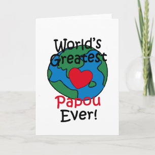 Tarjeta El corazón más grande de Papou del mundo