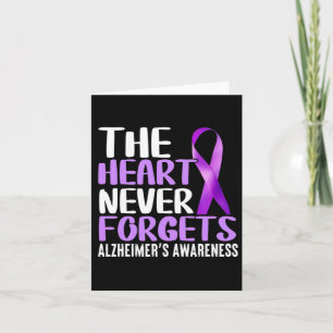 Tarjeta El corazón nunca olvida la conciencia de Alzheimer
