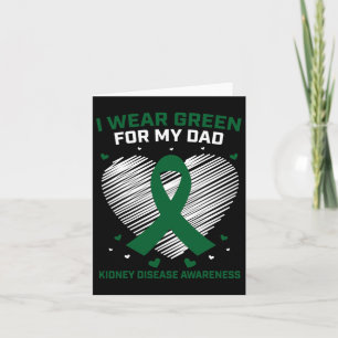 Tarjeta El Corazón Que Llevo Es Verde Para Mi Padre Con La