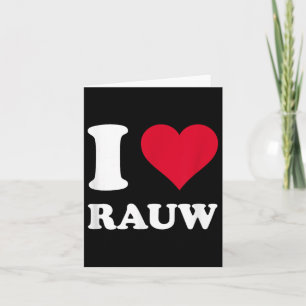Tarjeta El corazón rojo que amo a Rauw
