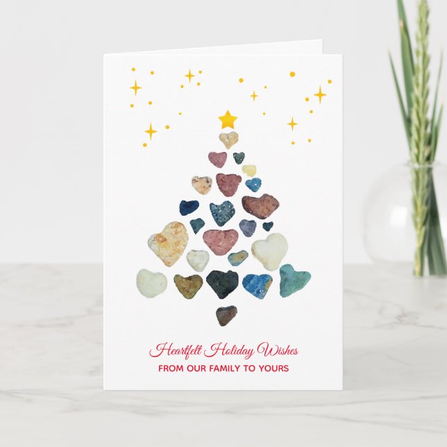 Tarjeta El corazón sacude los sentidos deseos de vacacione (Anverso)