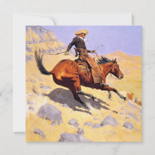 Tarjeta El Cowboy (por Frederic Remington)