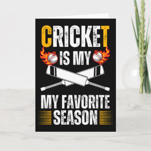 Tarjeta El cricket es mi temporada favorita Jugadores de c