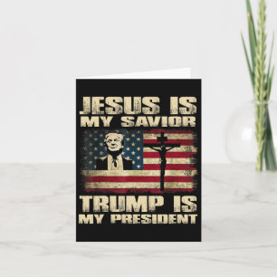 Tarjeta El criminal convicto Jesús es mi salvador Trump es
