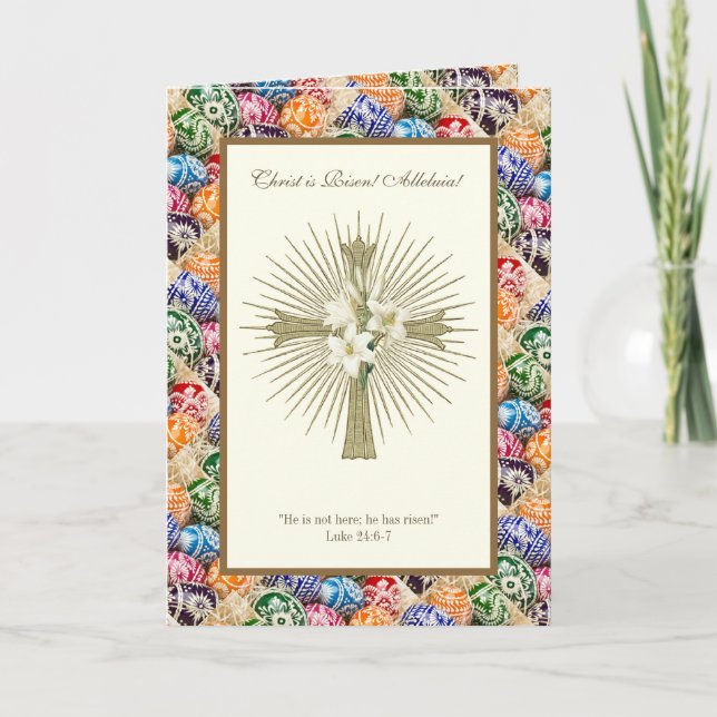 Tarjeta El Cristo de los huevos de Pascua de Ucrania es Al (Anverso)