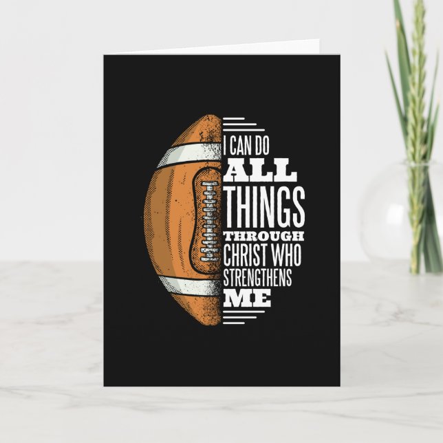 Tarjeta El Cristo del fútbol fortalece la fe Jesús (Anverso)