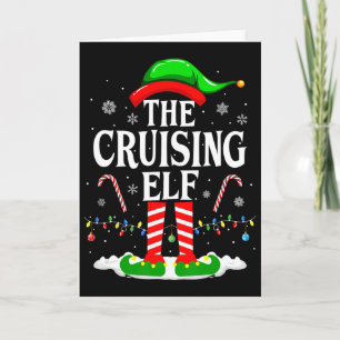Tarjeta El Crucero Elfo Navidad Divertido Pareo Familia Cr