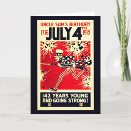 Tarjeta El cumpleaños 142 del tío Sam