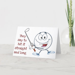 TARJETA EL CUMPLEAÑOS **40 DE GOLFER** LE GOLPEÓ DIRECTO/L