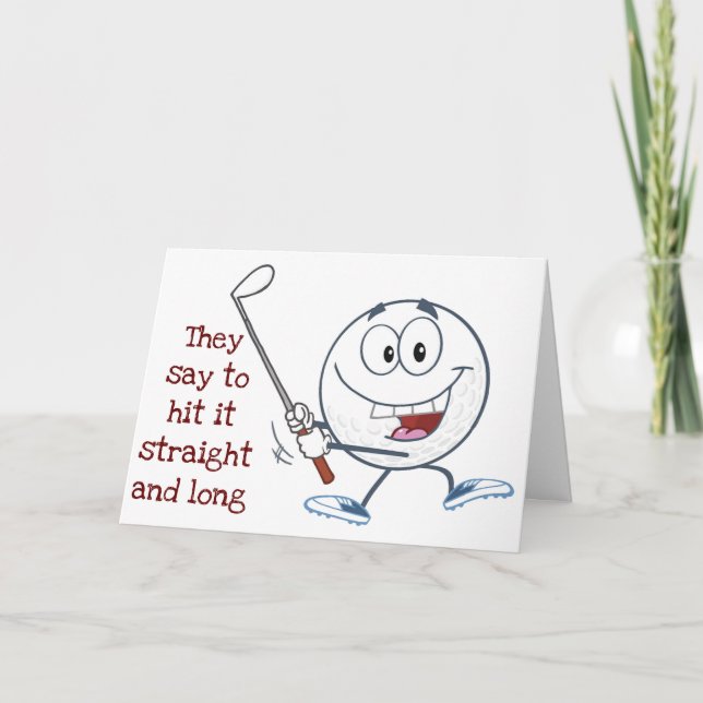 TARJETA EL CUMPLEAÑOS **40 DE GOLFER** LE GOLPEÓ DIRECTO/L (Anverso)