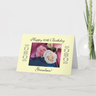 Tarjeta El cumpleaños 80 de la abuela
