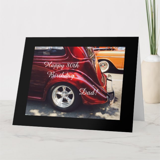 Tarjeta El cumpleaños 80 de papá (Anverso)