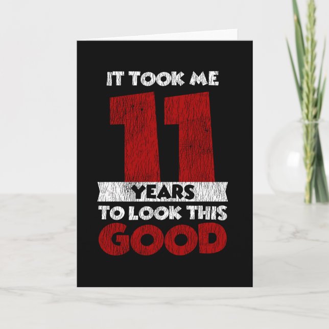 Tarjeta El Cumpleaños De 11 Años Me Llevó A Verme Bien. (Anverso)