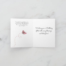 Tarjeta El cumpleaños de Butterfly, muchas bendiciones