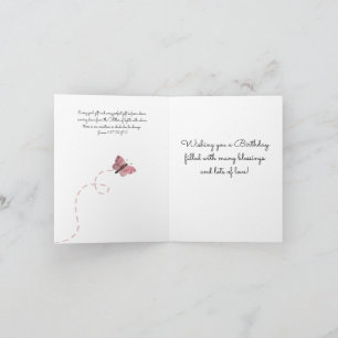 Tarjeta El cumpleaños de Butterfly, muchas bendiciones