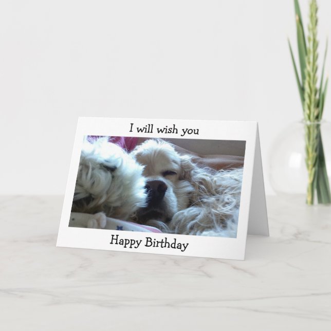 TARJETA EL CUMPLEAÑOS DE DOS DÍAS SÓLO QUIERE SI SE QUEDA  (Anverso)