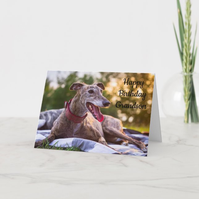 TARJETA *EL CUMPLEAÑOS DE GRANDSON* ESPERANZA DE QUE ESTÉS (Anverso)